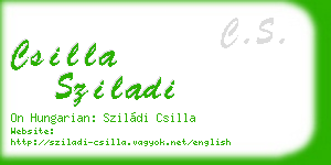 csilla sziladi business card