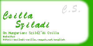 csilla sziladi business card